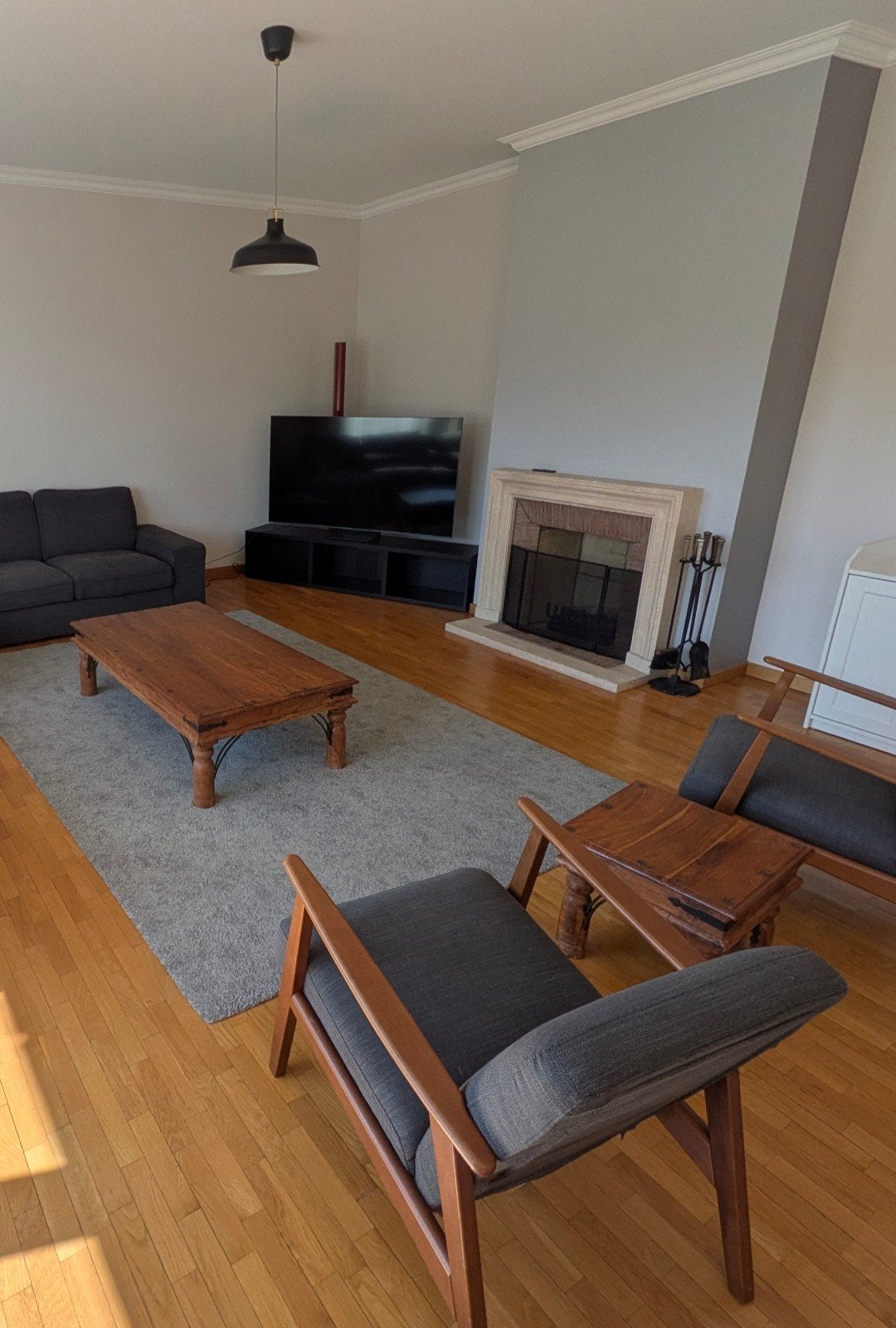Salontafel set van 3 massief houten tafels, Huis en Inrichting, Tafels | Salontafels, Ophalen, Rechthoekig