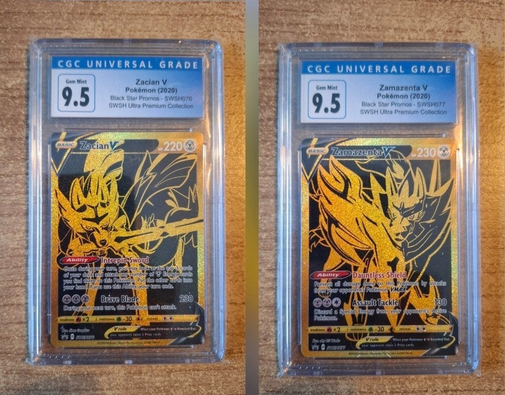 Duo Zacian V + Zamazenta V
- (CGC 9,5/10), Hobby en Vrije tijd, Verzamelkaartspellen | Yu-gi-Oh!, Verzenden, Nieuw