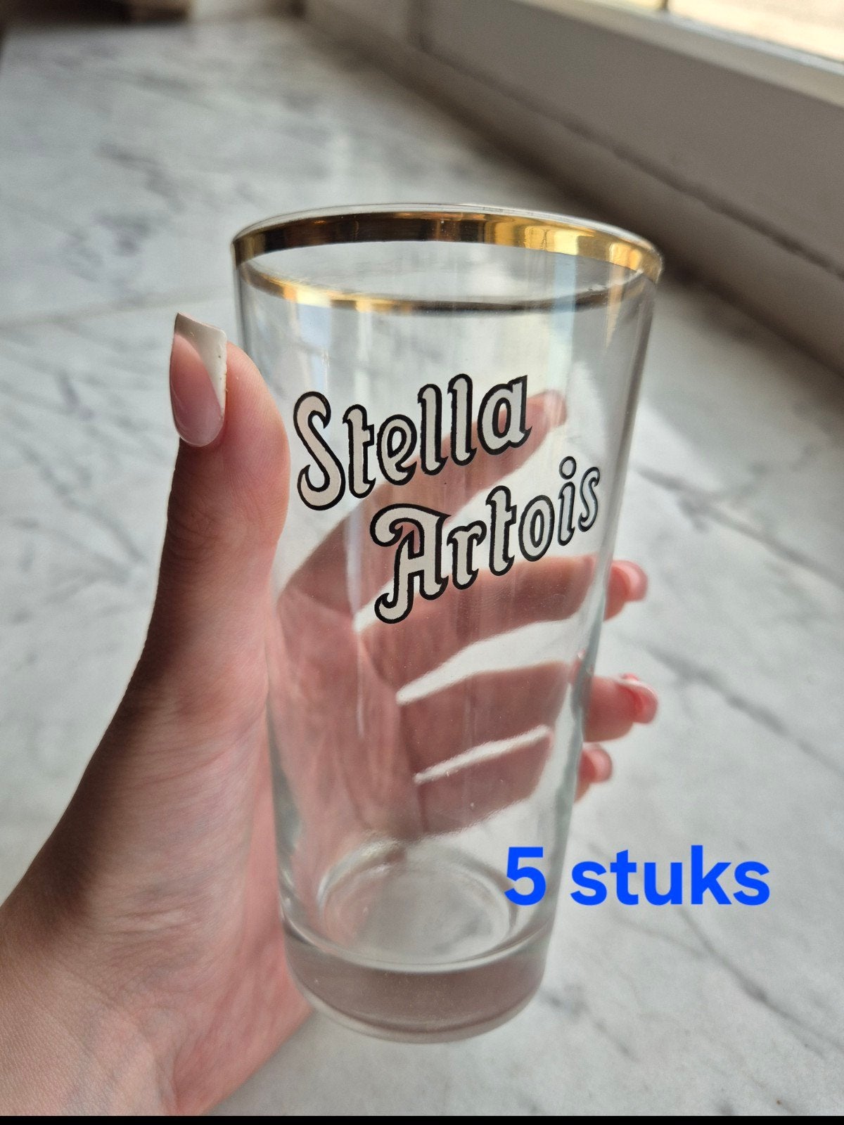 Oude Boerke Stella Artois glazen 25cl, Verzamelen, Ophalen, Gebruikt, Bierglas