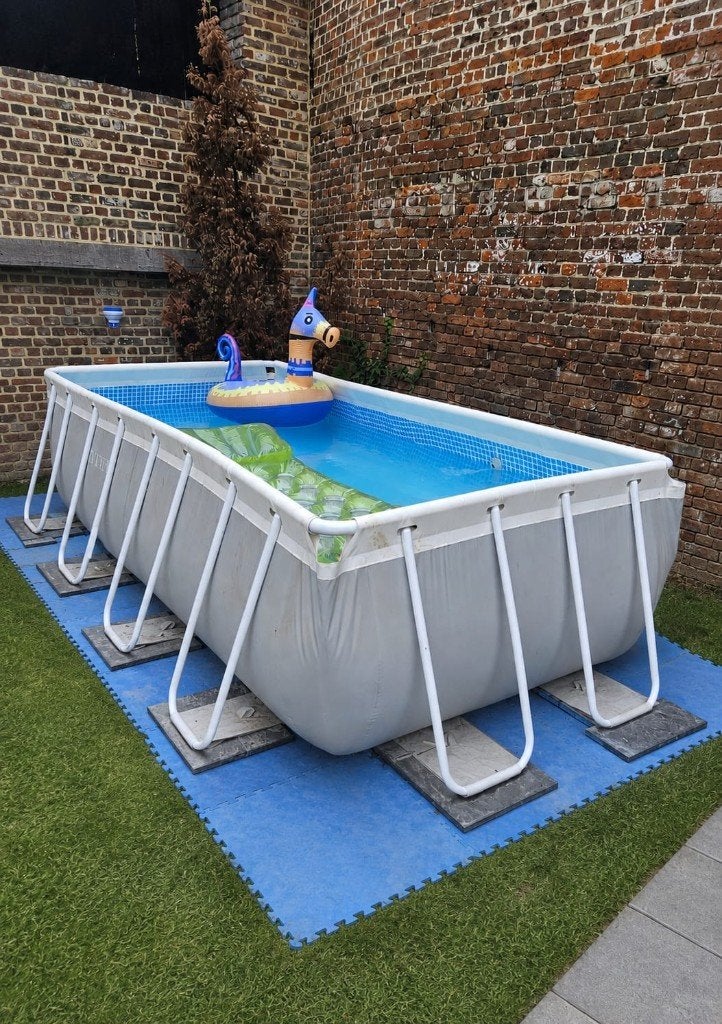 Zwembad - zandfilter - warmtepomp, Jardin & Terrasse, Piscines, Enlèvement, Utilisé, 80 à 120 cm, Rectangulaire