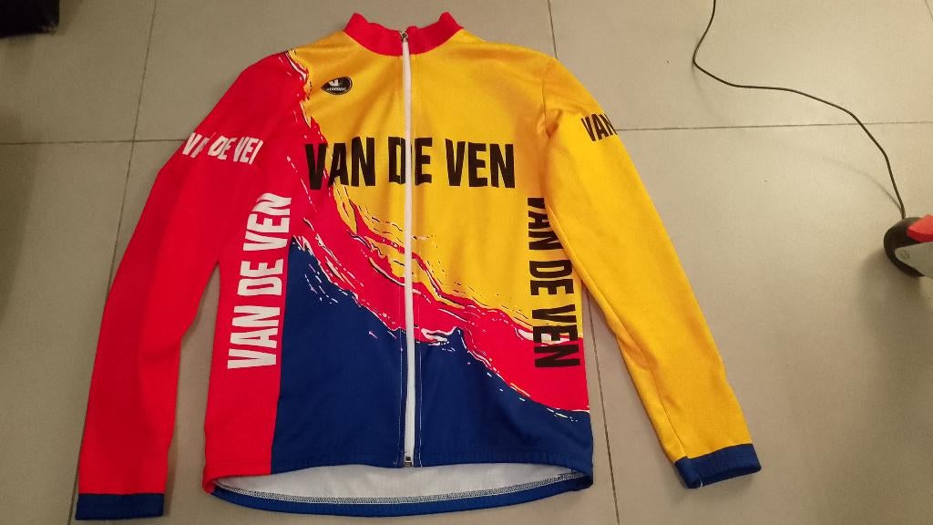 classic retro wielershirt vermarc Van de Ven jaren 80 maat L, Ophalen of Verzenden