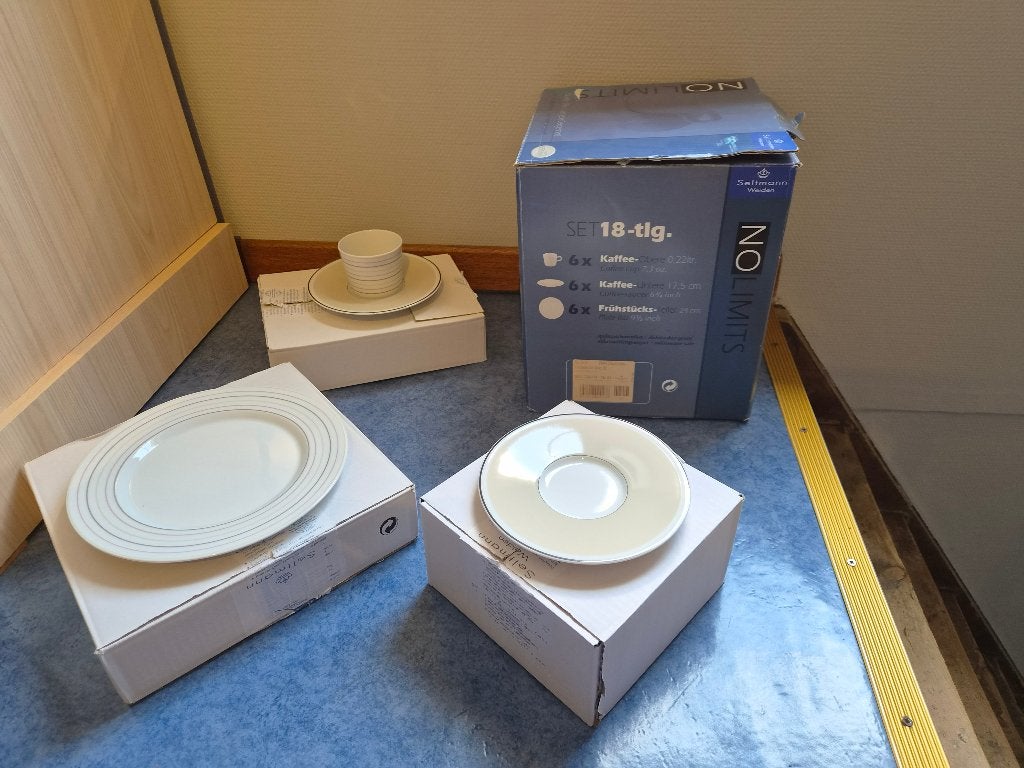 Service vaisselle café STELMANN  + assiettes plates, Neuf, Service complet, Enlèvement, Classique