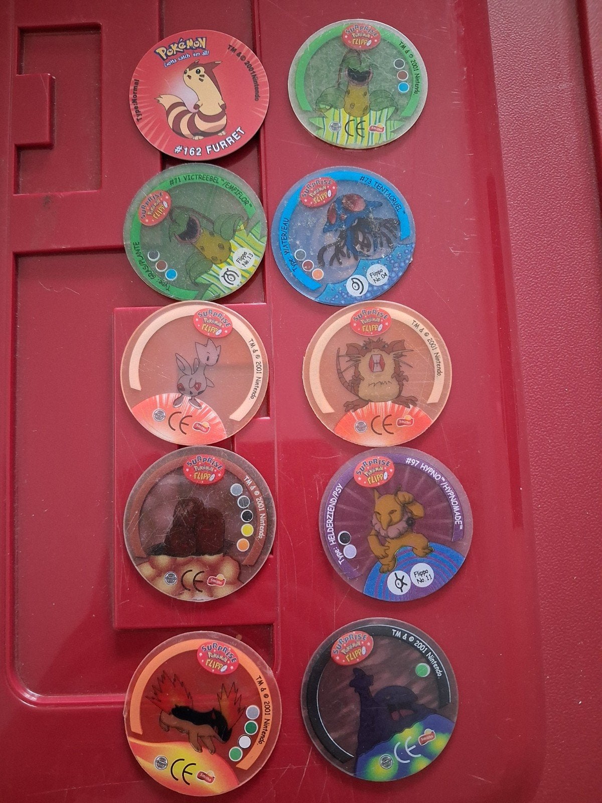 Lot Pokemon Flippo's 10 stuks., Enlèvement, Collection
