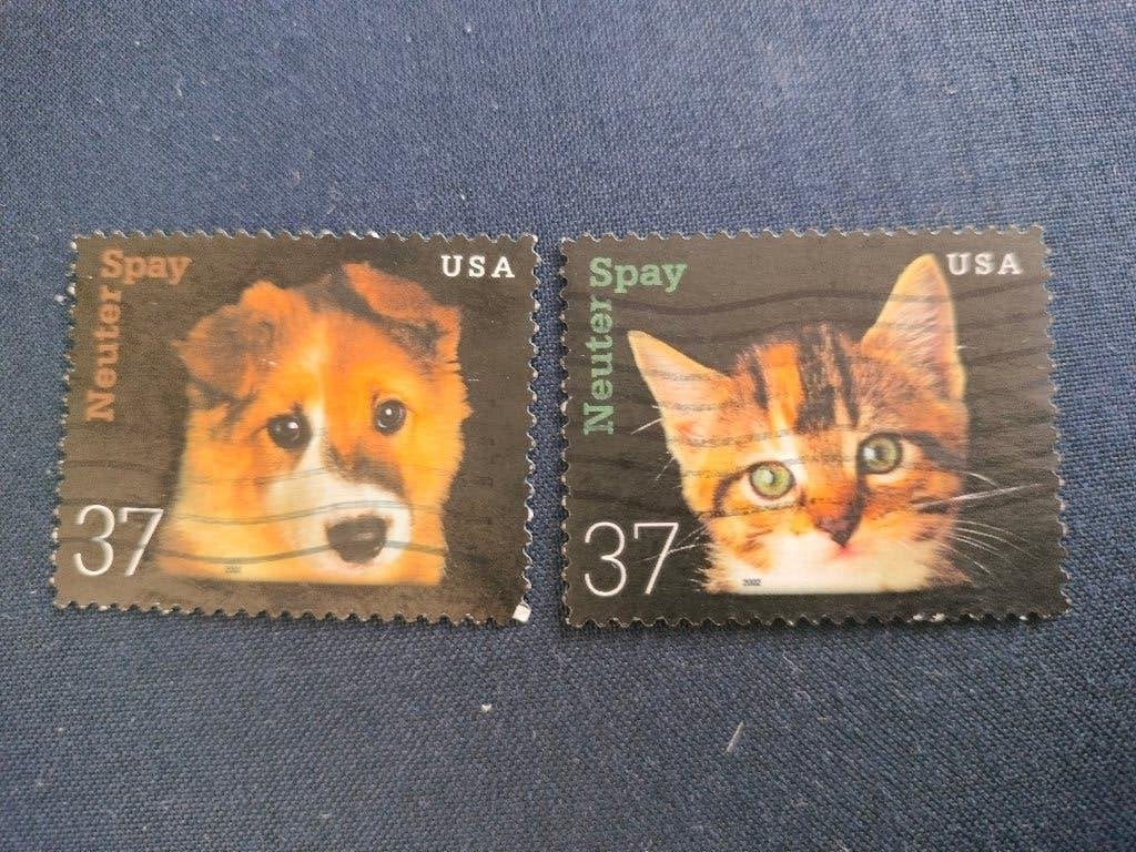 États-Unis 2002 - chien, chat, castré ou stérilisé, Envoi, Affranchi, Amérique du Nord