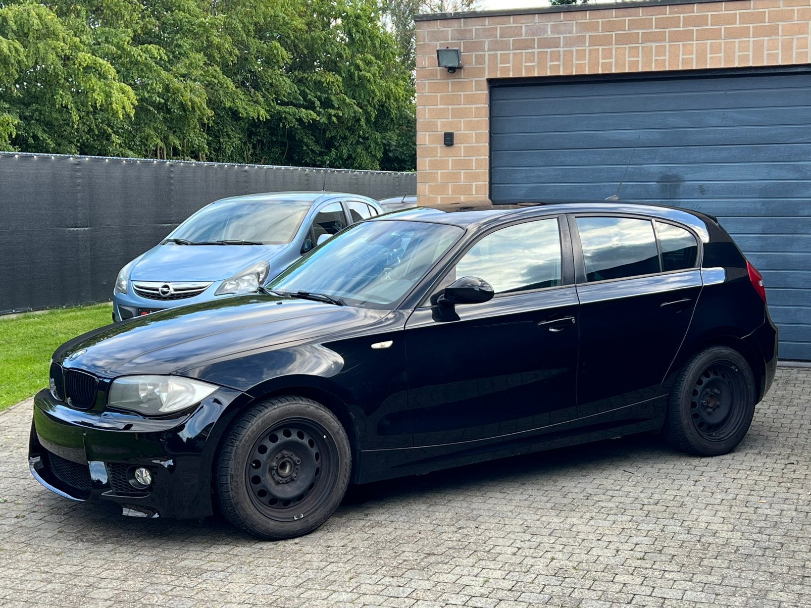 BMW 116i Airco Half-Leder Start&Stop, Zwart, 4 cilinders, Leder en Stof, Zwart