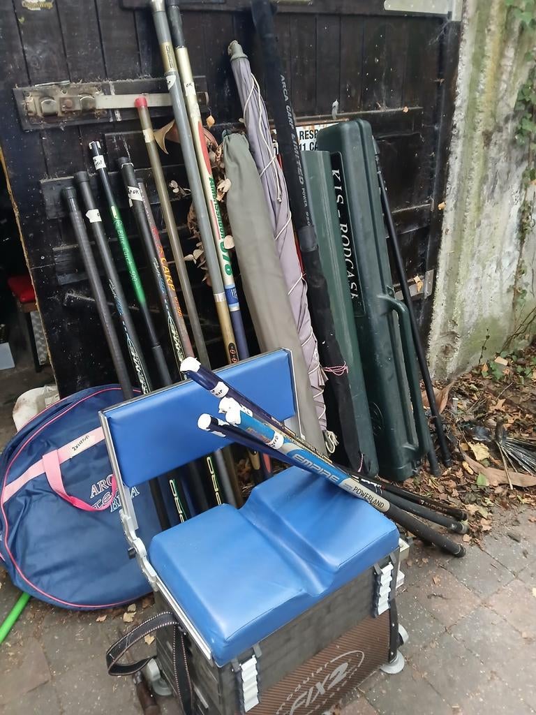 Visstokken, leefnetten, visbak, Ophalen