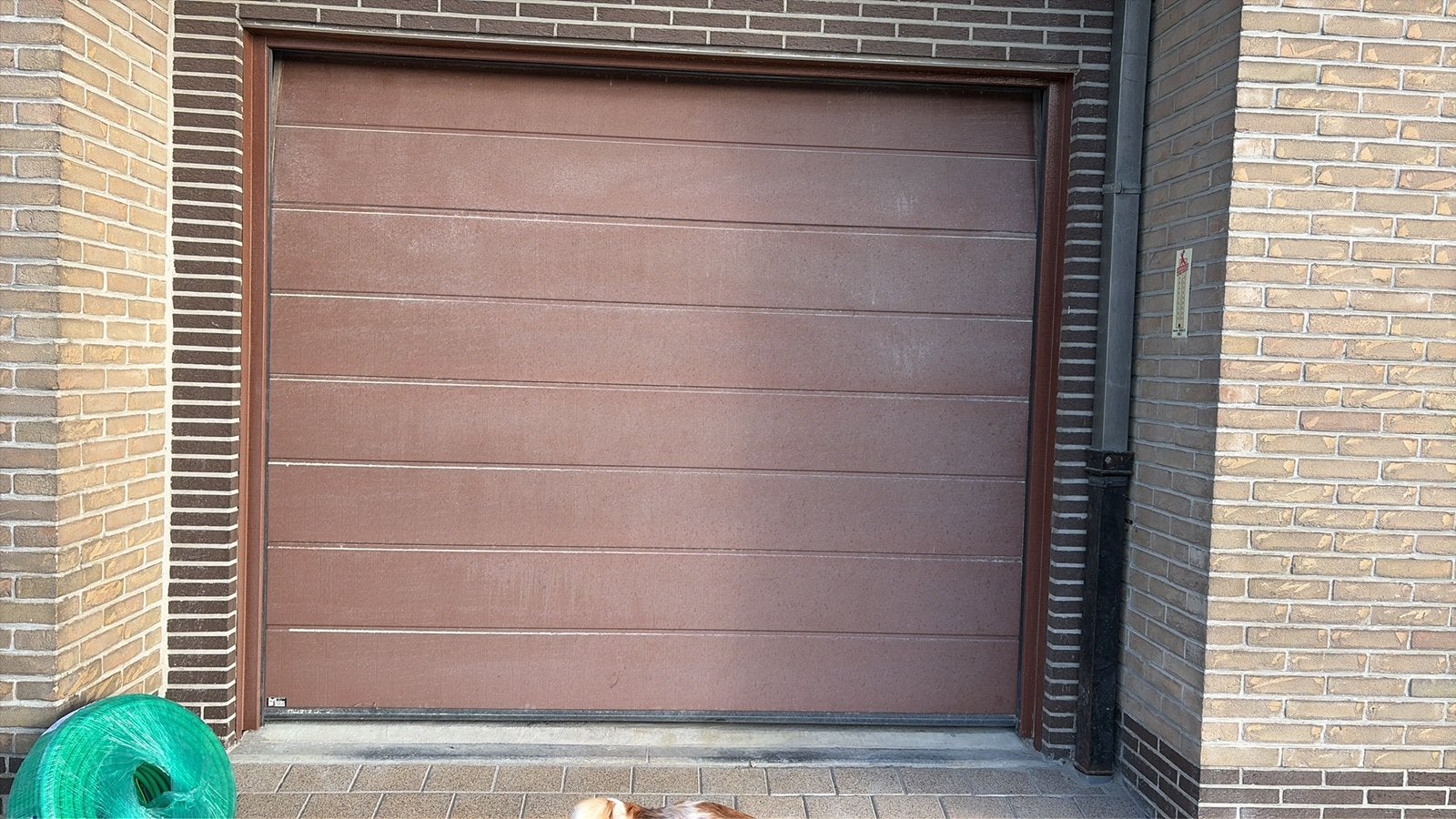 Garagepoort, Ophalen, Gebruikt, Bruin, 200 cm of meer