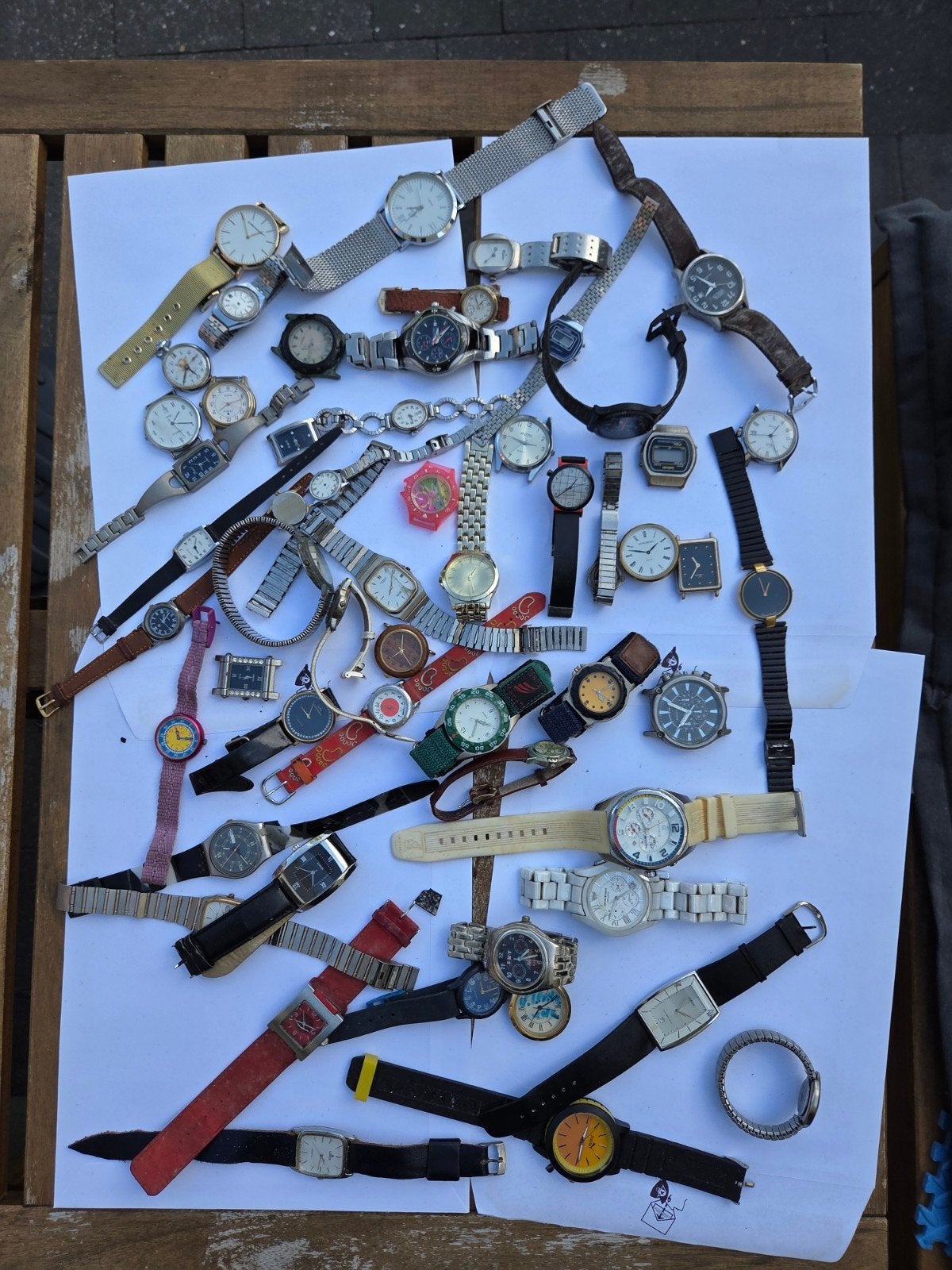 lot montres, Enlèvement