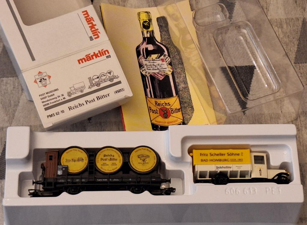 Märklin HO 45013 Wijnvaten wagen "Reichs Post-Bitter", Enlèvement ou Envoi, Comme neuf, Wagon, Märklin