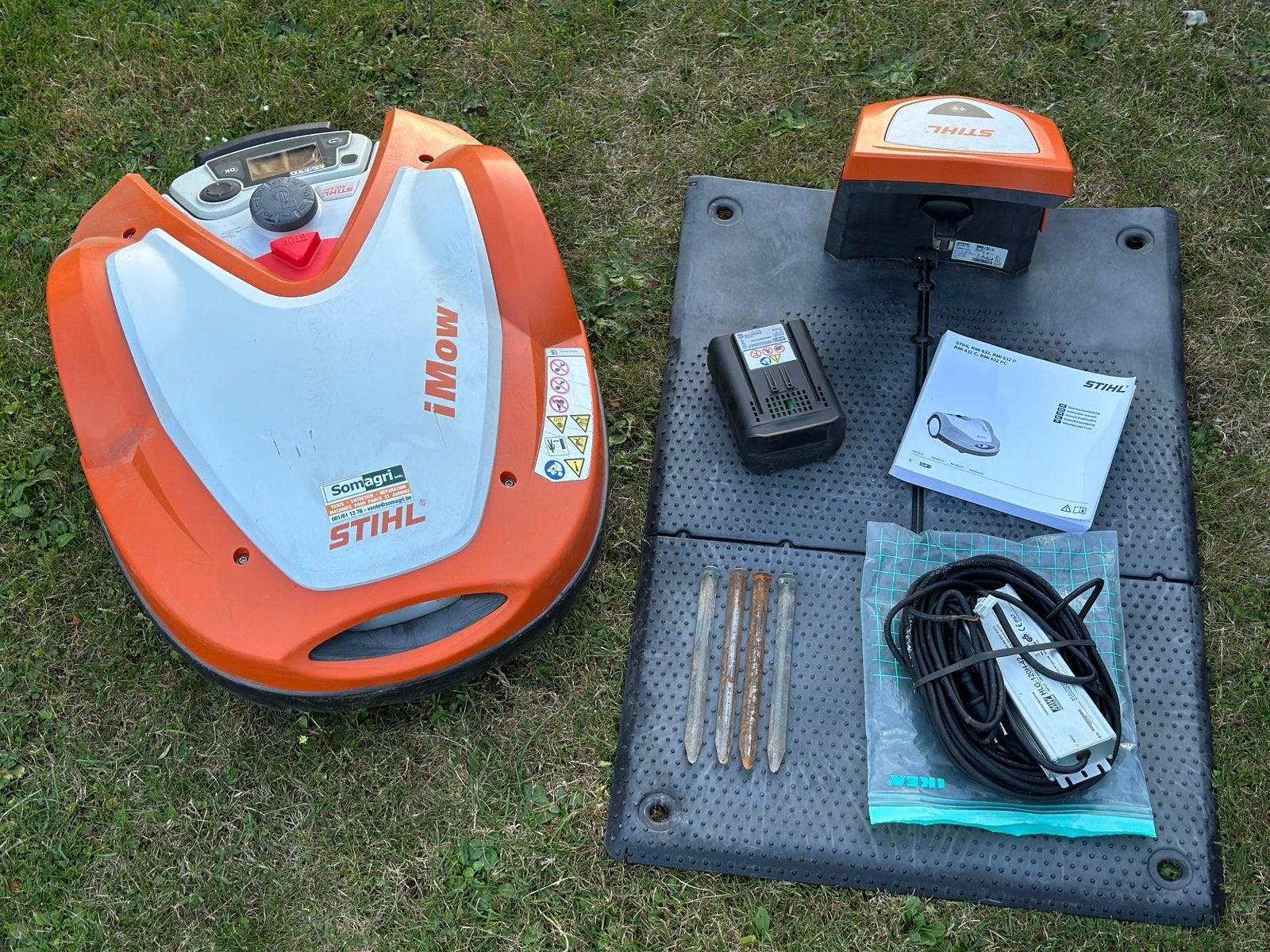 Robot-tondeuse STIHL RMI 632 – Batterie à remplacer, Jardin & Terrasse, Enlèvement, Utilisé, Plus de 25 cm, Avec capteur de pluie
