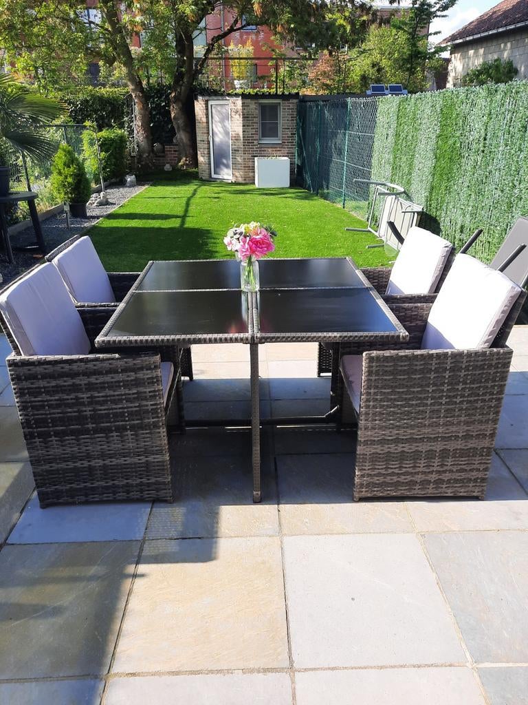 Vierkante tuinset van het merk tectake. 1,08m x 1,08m, Tuin en Terras, Ophalen