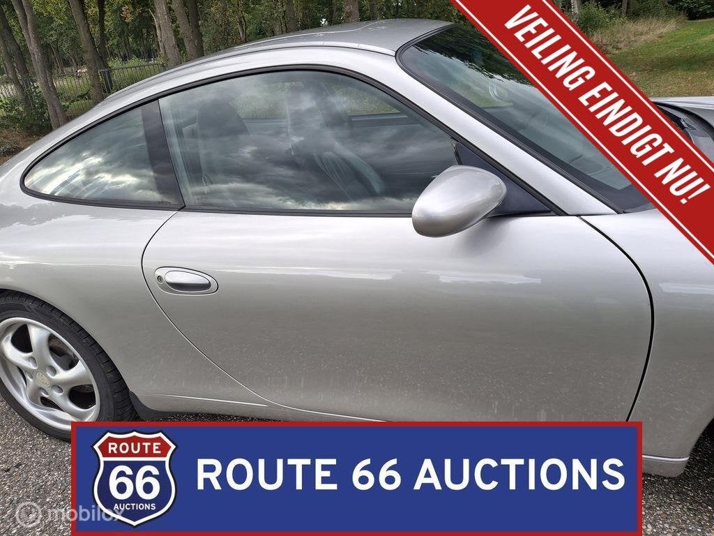 Porsche 911 Carrera | 1998 | Route 66 Auctions, Auto's, Zwart, Bedrijf, Overige carrosserie, Porsche