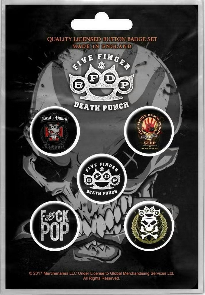 Five Finger Death Punch button 5FD officiële merchandise, Ophalen of Verzenden, Nieuw