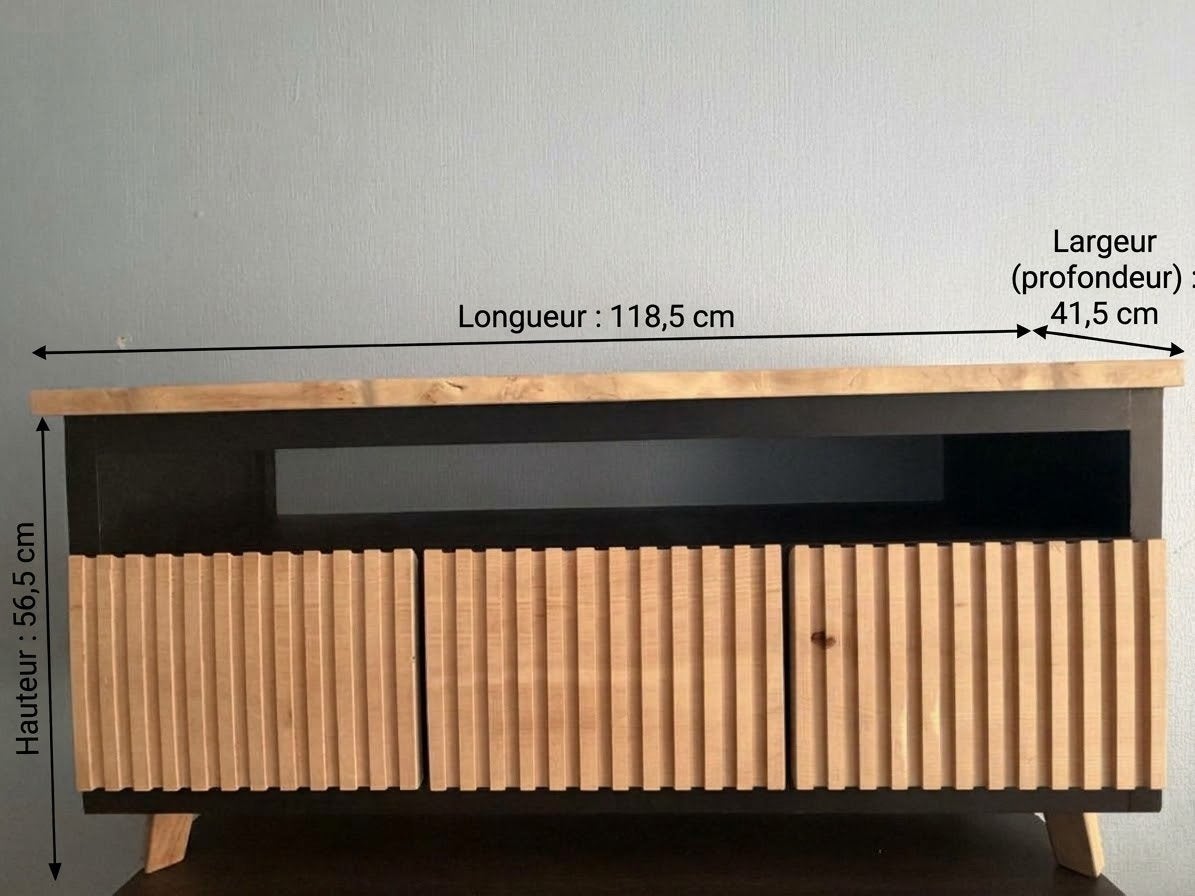 Meuble TV en bois massif, Enlèvement, Neuf