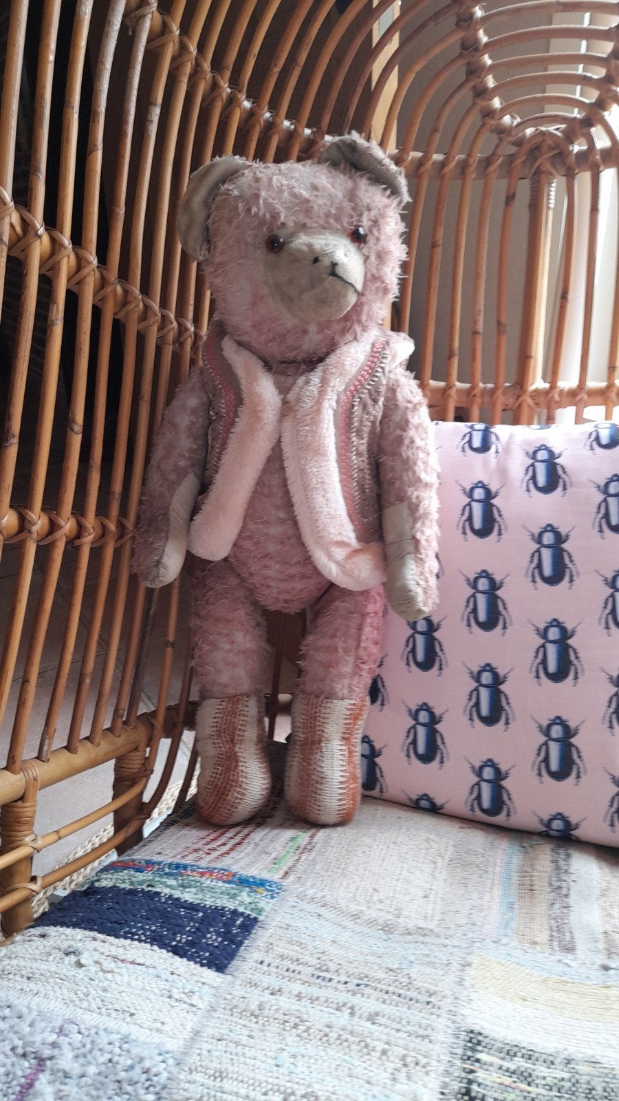 Oude leuke beer jaren 50, Collections, Ours & Peluches, Enlèvement ou Envoi