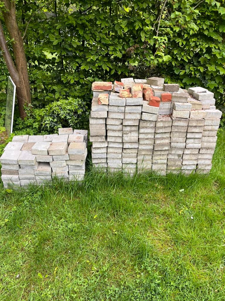 Betonklinkers +- 17m2, Béton, Enlèvement, Utilisé, Briques