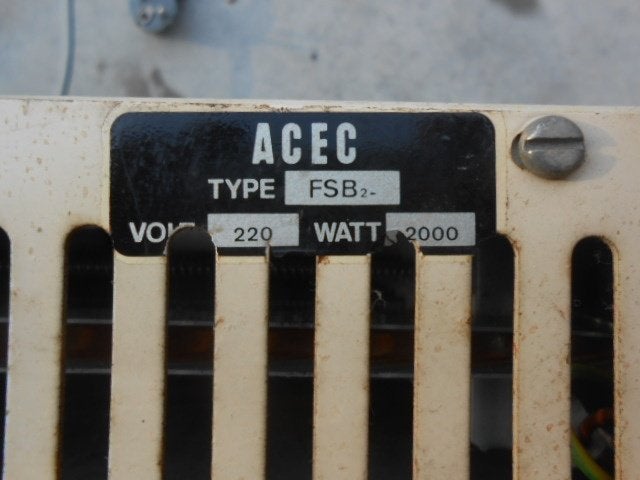 elektrische convector radiotor verwarming ACEC typeFSB 2000W, 800 watts ou plus, Enlèvement, Utilisé, Radiateur