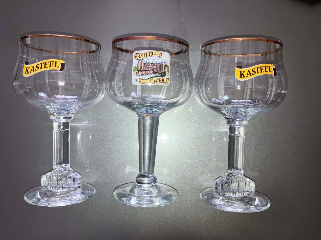 Kasteelbier - glazen - 3 stuks - NIEUW, Ophalen of Verzenden, Nieuw