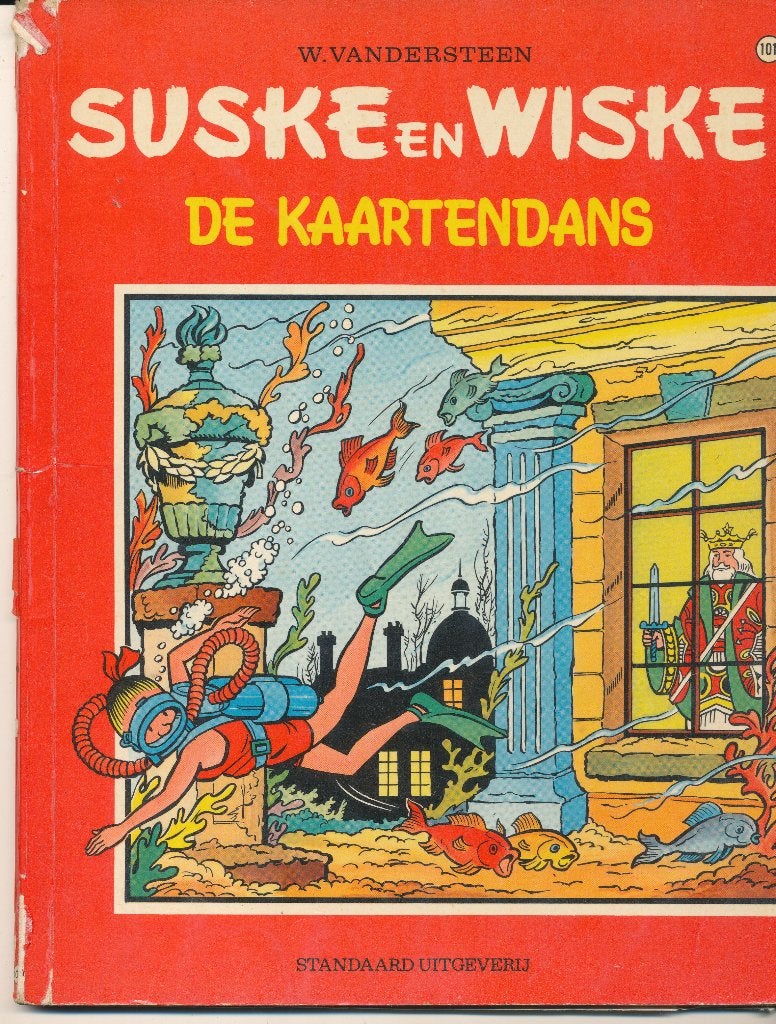 101 Suske en Wiske 1970 - De kaartendans ( 1' druk ), Boeken, Gelezen, Willy Vandersteen, Eén stripboek, Ophalen of Verzenden