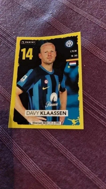 Panini / Sticker : Davy Klaassen/Inter Milaan/2023-2024, Ophalen of Verzenden, Nieuw, Poster, Plaatje of Sticker