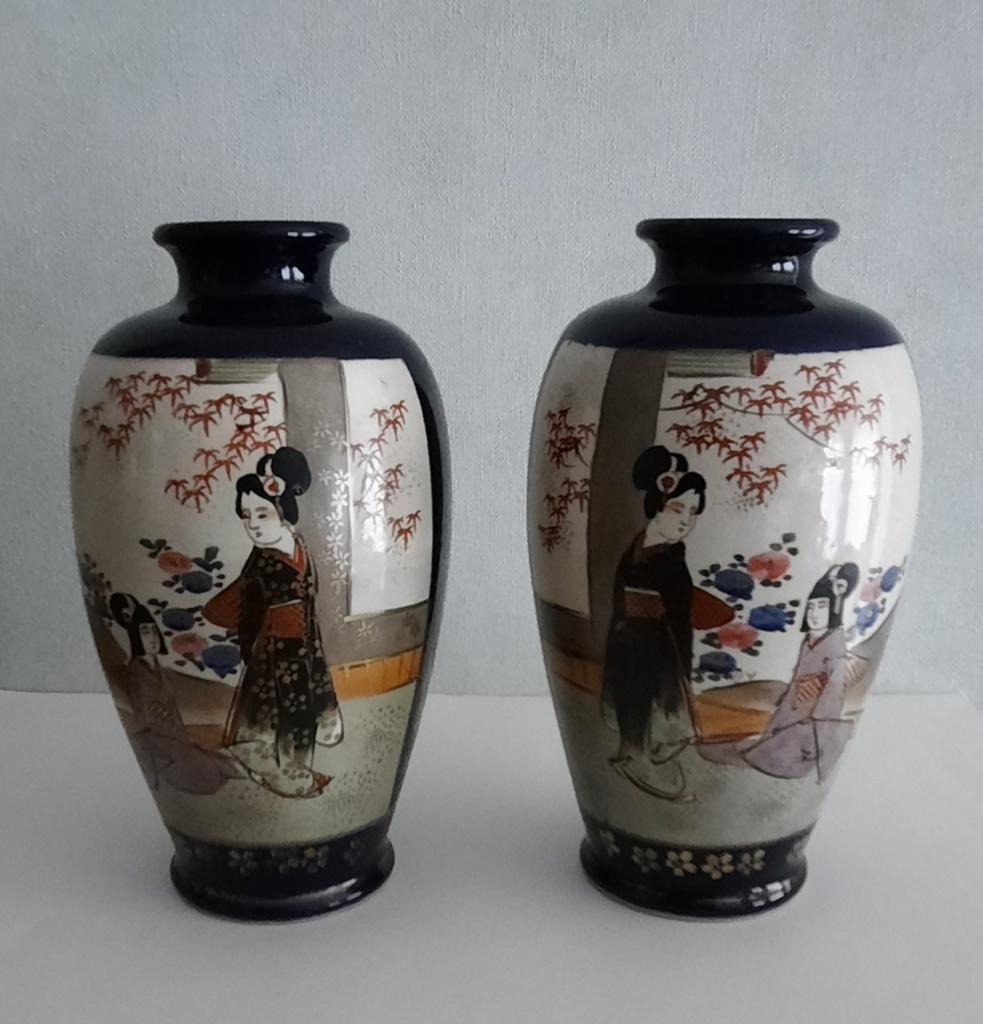 2 vases japonais Satsuma - Geisha, Enlèvement ou Envoi