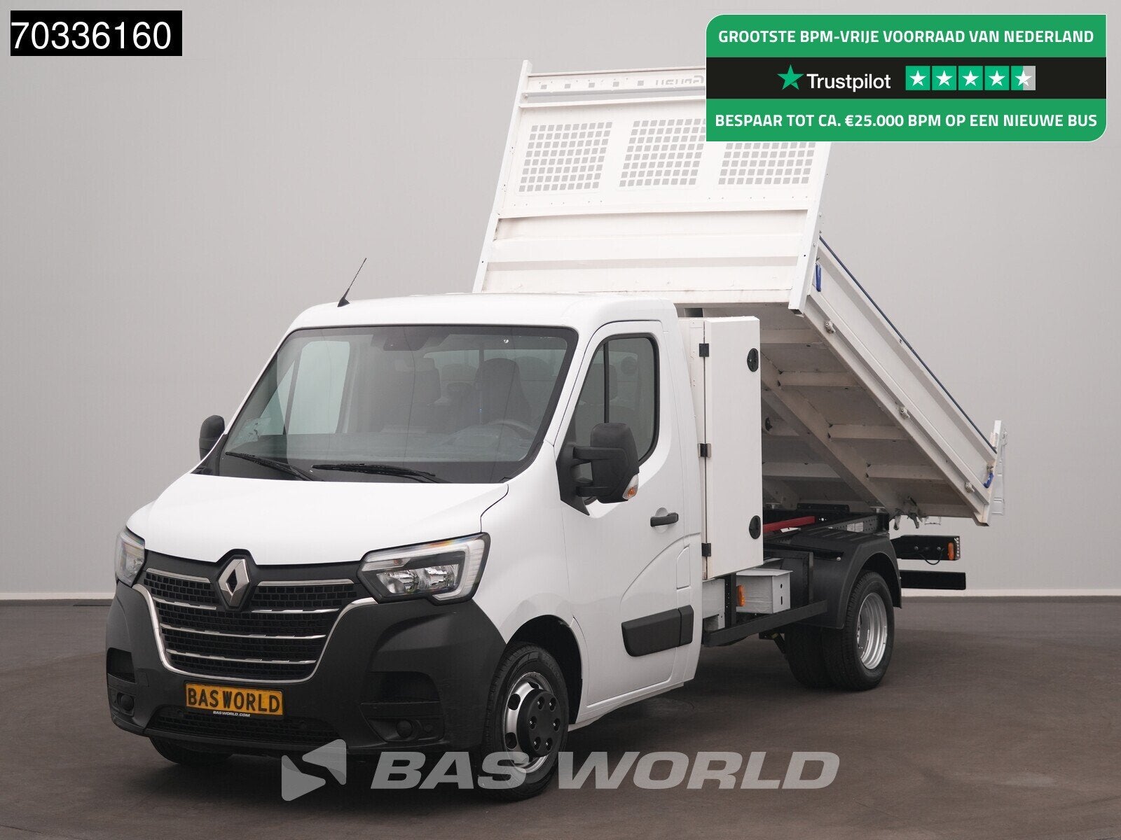 Renault Master 130PK Kipper 3,5t Trekhaak Dubbellucht met Ki, Auto's, Stof, Gebruikt, Euro 6, 4 cilinders