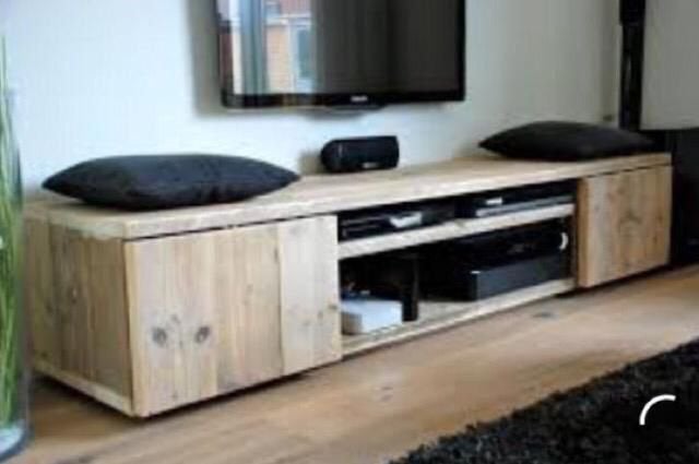 Steigerhout tv meubels gratis levering, Huis en Inrichting, Ophalen of Verzenden, Zo goed als nieuw