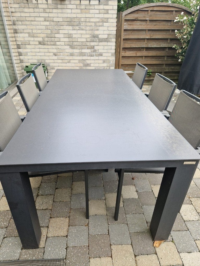 Aluminium buitentafel, Tuin en Terras, Ophalen, Aluminium