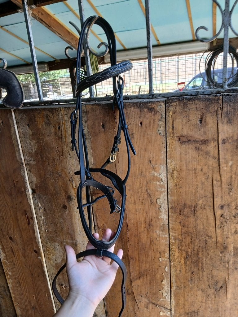 Paardrijspullen, Dieren en Toebehoren, Paarden en Pony's | Hoofdstellen en Tuigage, Ophalen, Gebruikt, Overige disciplines, Zwart