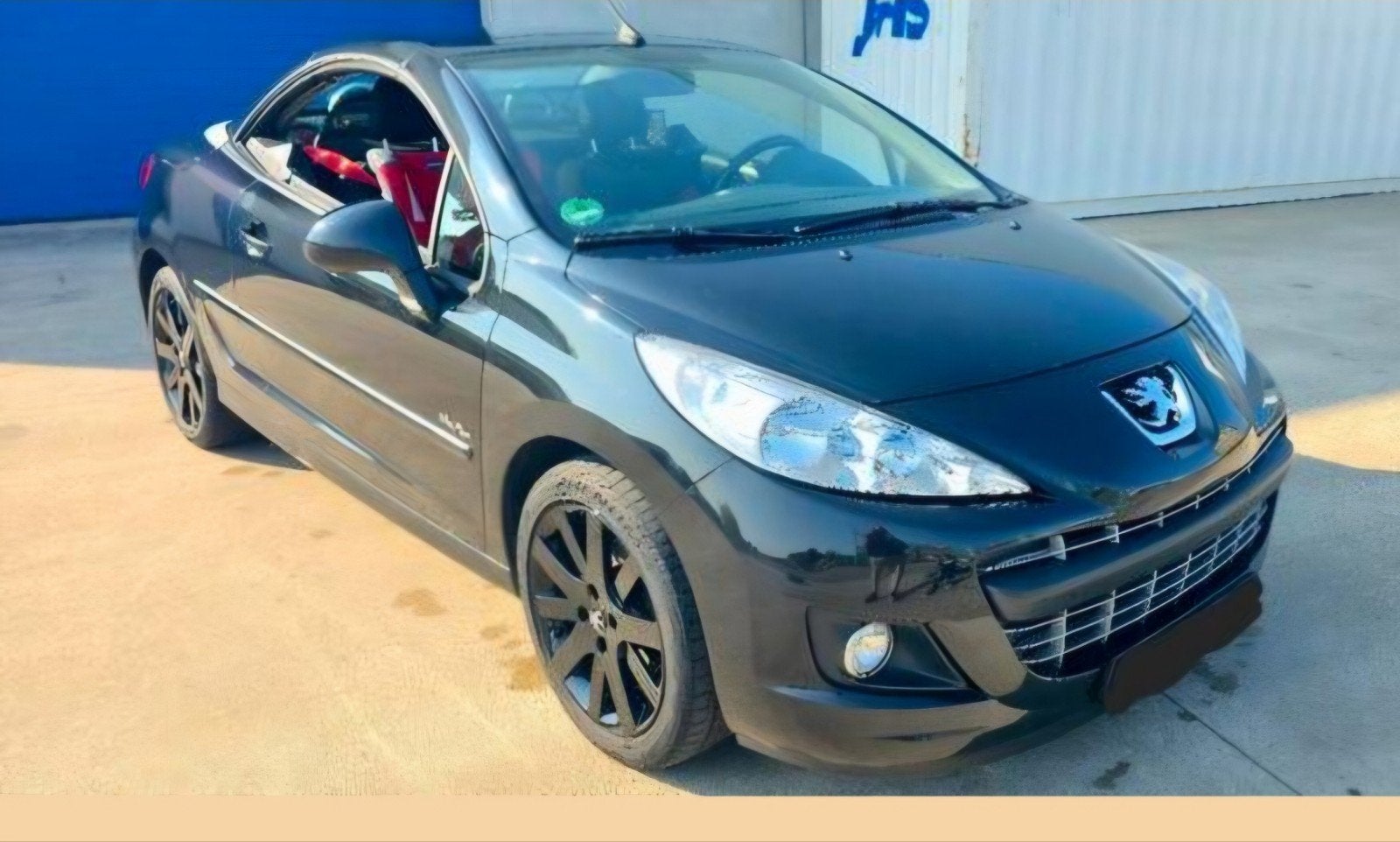 Peugeot 207cc 1.6  bouwjaar 2011, Stof, Cabriolet, Zwart, Overige kleuren