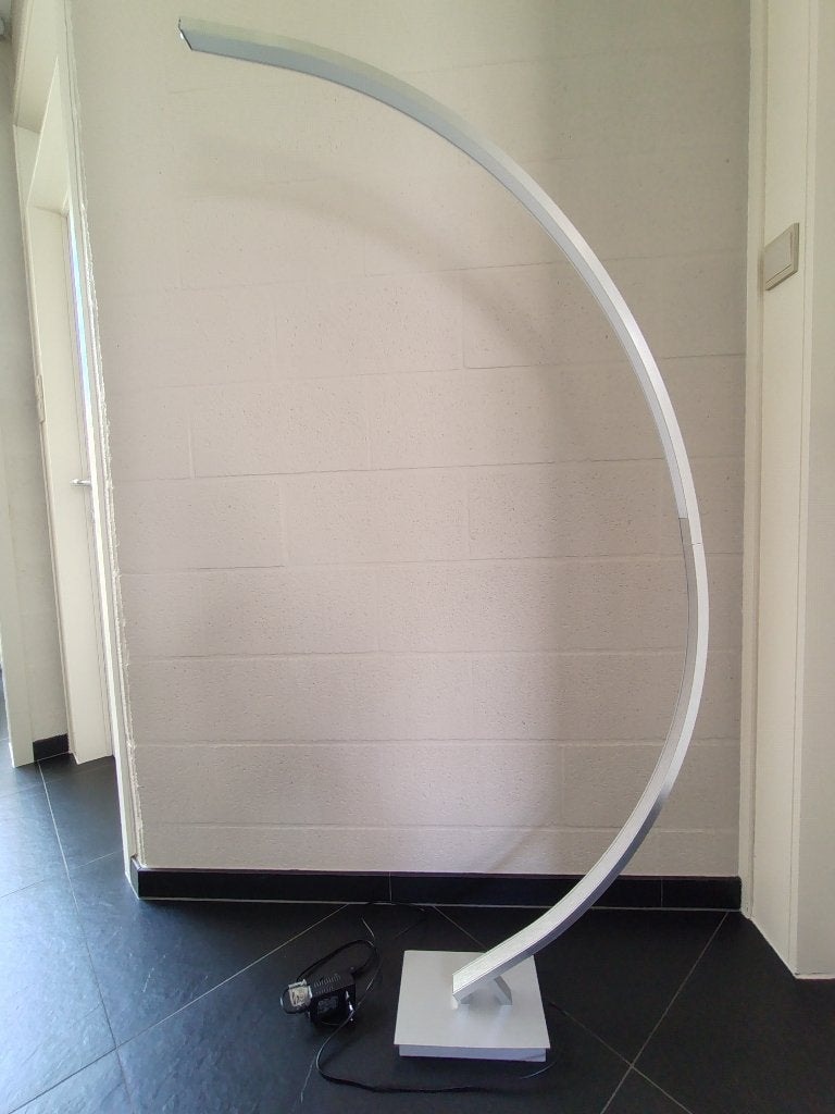 staande gebogen sfeerlamp, Huis en Inrichting, Lampen | Vloerlampen, Ophalen, Gebruikt, Overige fittingen, Modern