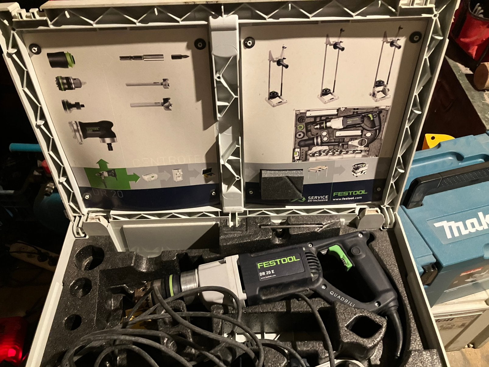 Festool DR20E timmerboormachine, Ophalen, 600 watt of meer, Variabele snelheid, Zo goed als nieuw