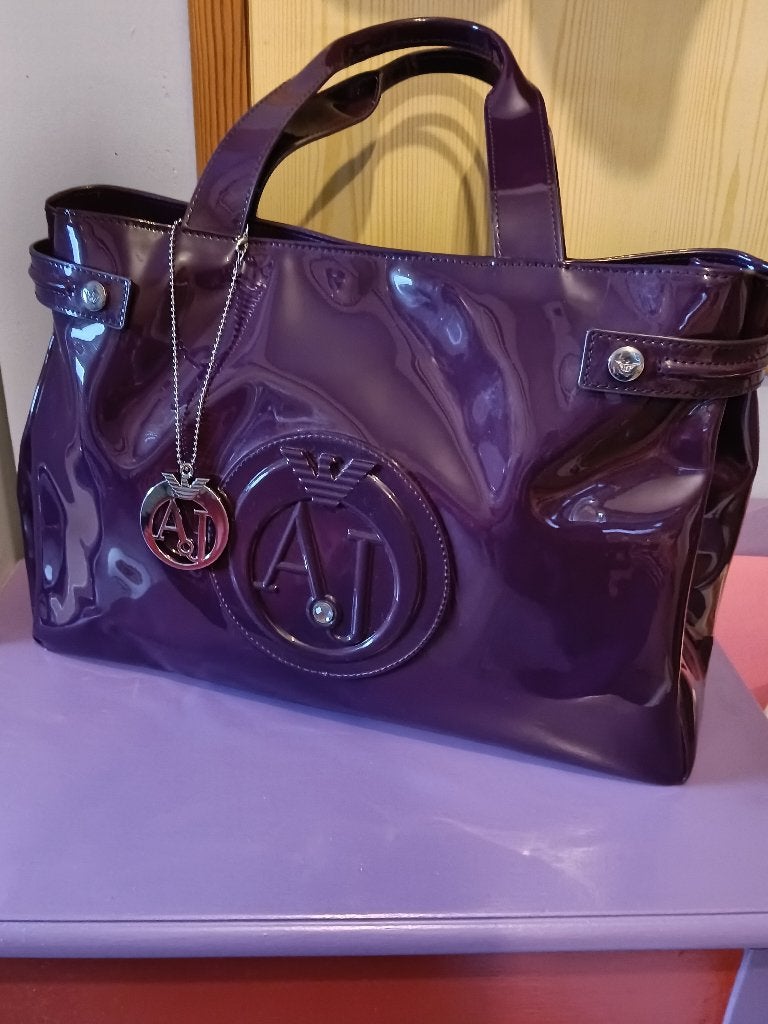Handtas van Armani jeans., Ophalen of Verzenden, Zo goed als nieuw, Paars, Handtas