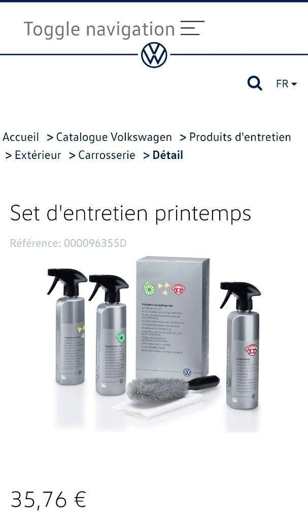 Set d'entretien auto, Enlèvement ou Envoi, Neuf