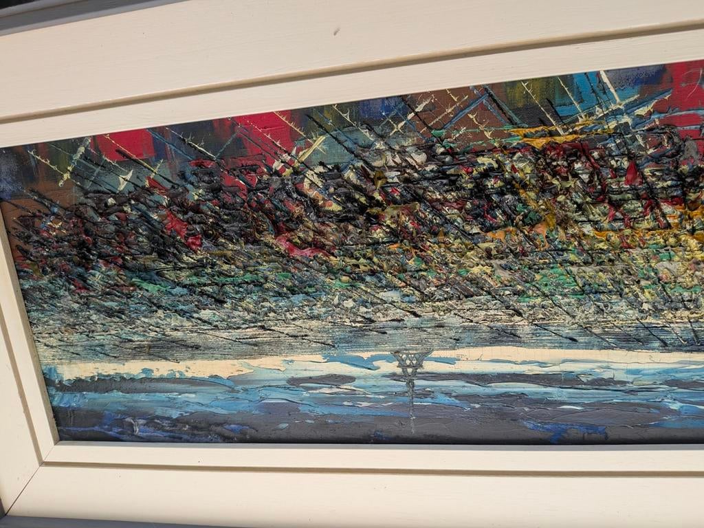 Pointillisme met zicht op Parijs, Ophalen