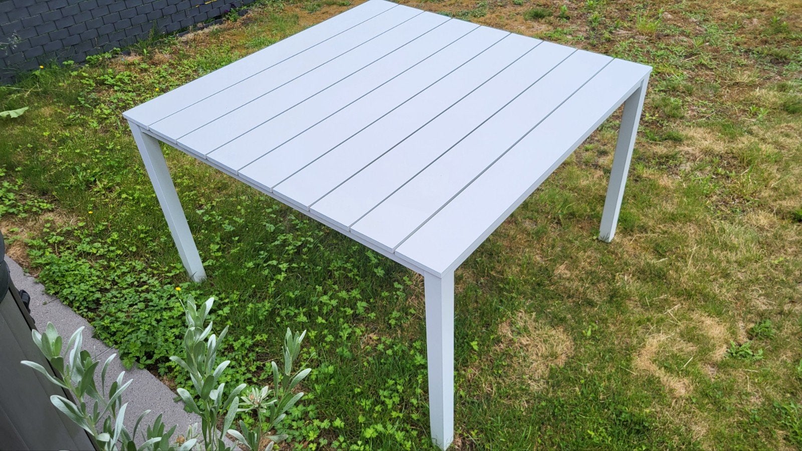 Vierkante aluminium tuintafel, Tuin en Terras, Ophalen, Aluminium