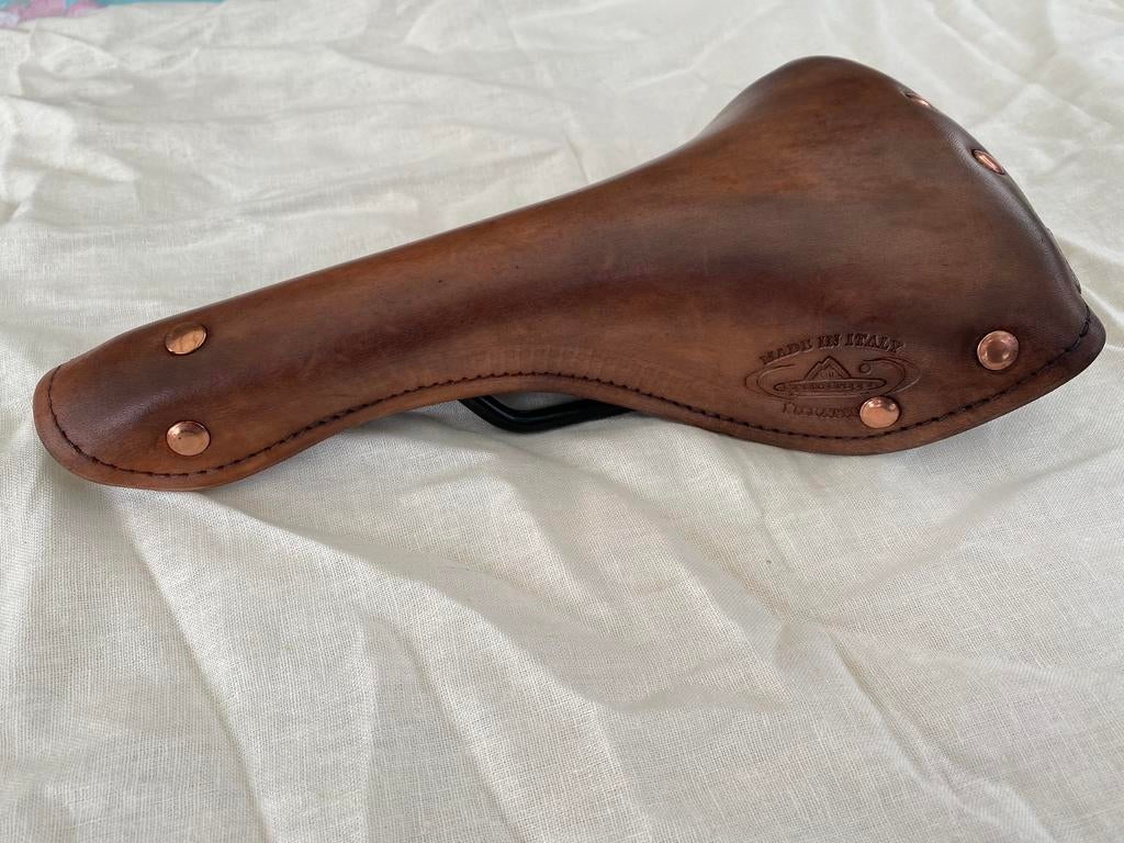 Nieuw fietszadel leder ‘Monte Grappa’, Ophalen, Nieuw, Zadel, Leer