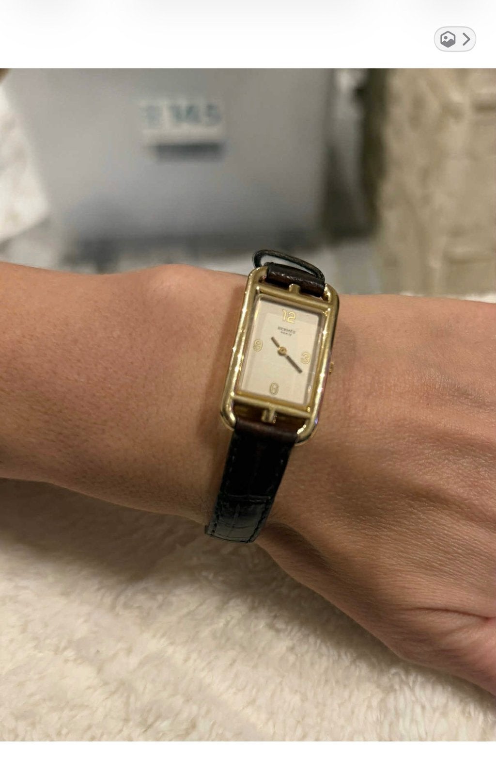 Montre hermes cap code en or, Enlèvement, Utilisé, Or, Or