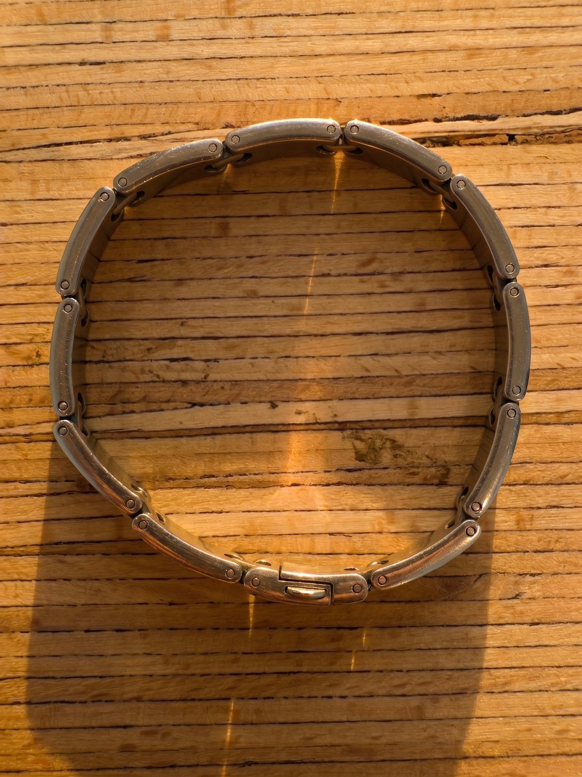 Bracelet Pequignet - Acier & Or - 20 CM / 6 MM, Or, Enlèvement, Utilisé, Argent