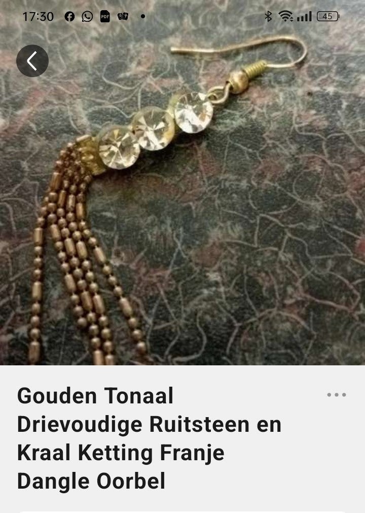 enkel oorbel, Bijoux, Sacs & Beauté, Boucles d'oreilles, Enlèvement ou Envoi, Comme neuf, Or, Puces ou Clous