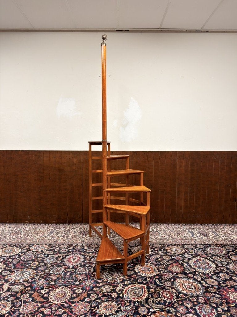 Grote Originele Globe Wernicke Engelse Trap Bibliotheektrap, Ophalen of Verzenden