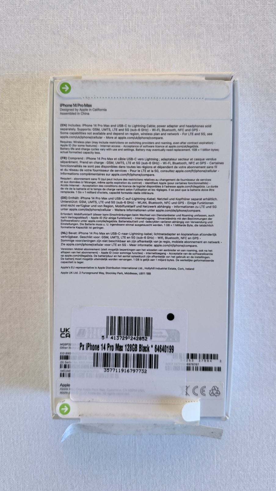 Iphone Pro Max 14 128GB Black compleet als nieuw., Télécoms, Enlèvement, Comme neuf