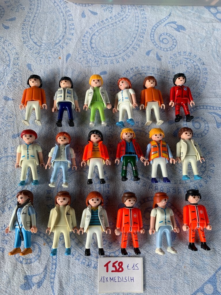 PLAYMOBIL: T58: LOT 18 MEDISCHE FIGUREN, Losse onderdelen, Ophalen of Verzenden, Zo goed als nieuw, City life