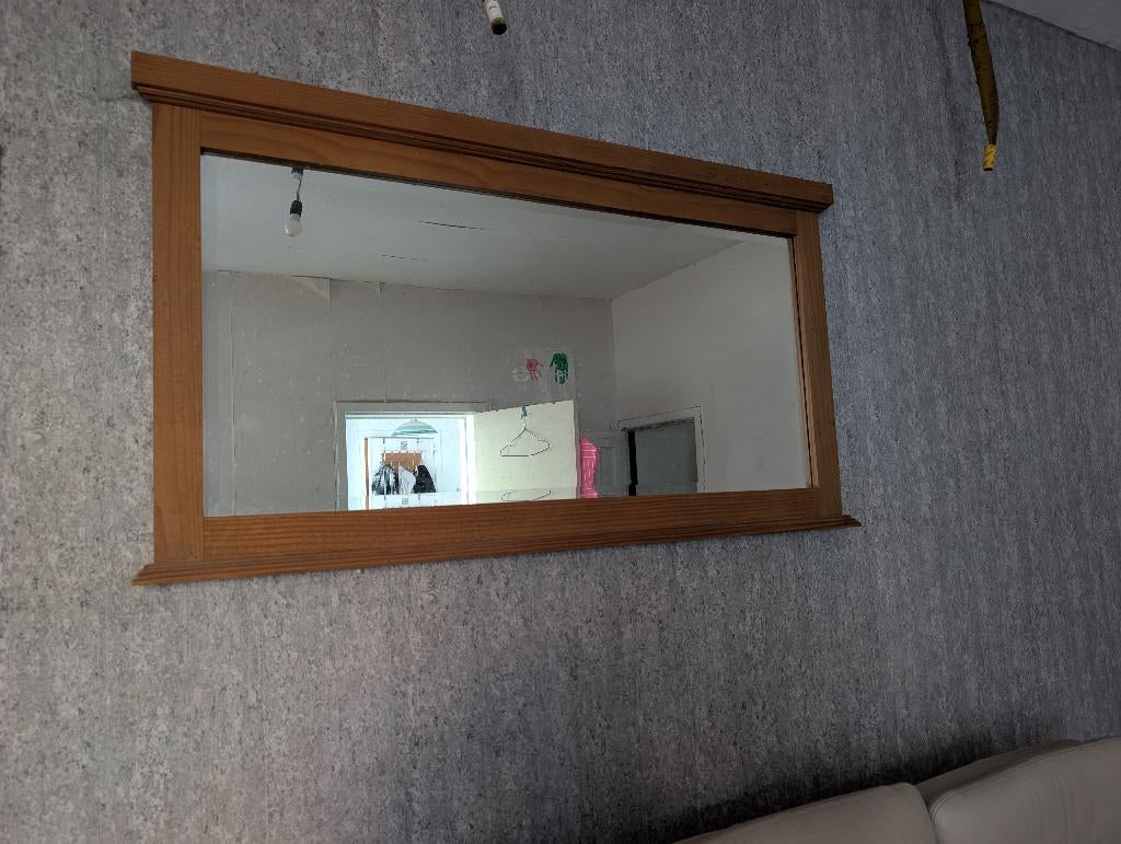 Grote spiegel, Huis en Inrichting, Woonaccessoires | Spiegels, Ophalen, Gebruikt, Rechthoekig, 125 cm of meer