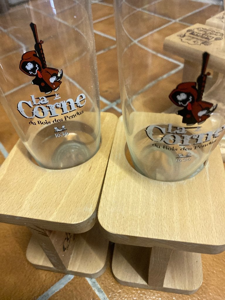 Verre à bière Là Corne, Collections, Marques de bière, Enlèvement, Comme neuf, Verre ou Verres