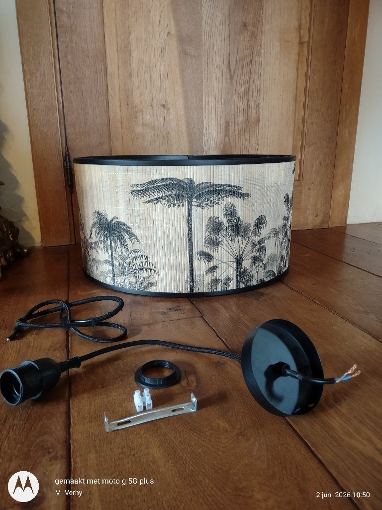 Hanglamp Moritz Klein (Furnilux) Tropisch decor, Huis en Inrichting, Ophalen, Overige materialen, Zo goed als nieuw, Minder dan 50 cm