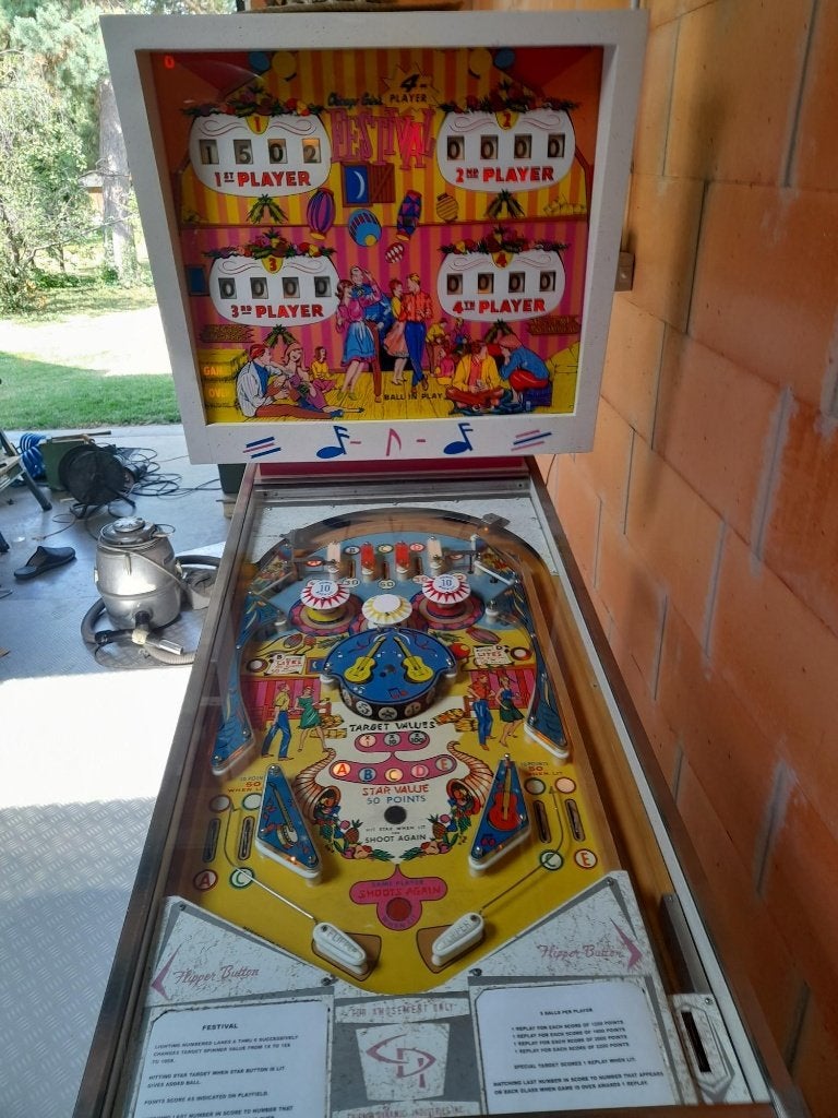 FESTIVAL - CHICAGO COIN flipperkast, Verzamelen, Automaten | Flipperkasten, Gebruikt, Mechanisch, Flipperkast, Overige merken