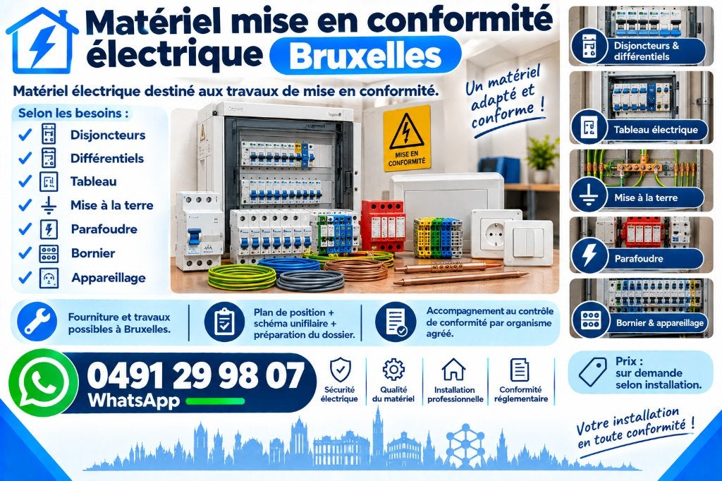 Matériel mise en conformité électrique – Bruxelles, Enlèvement, Neuf