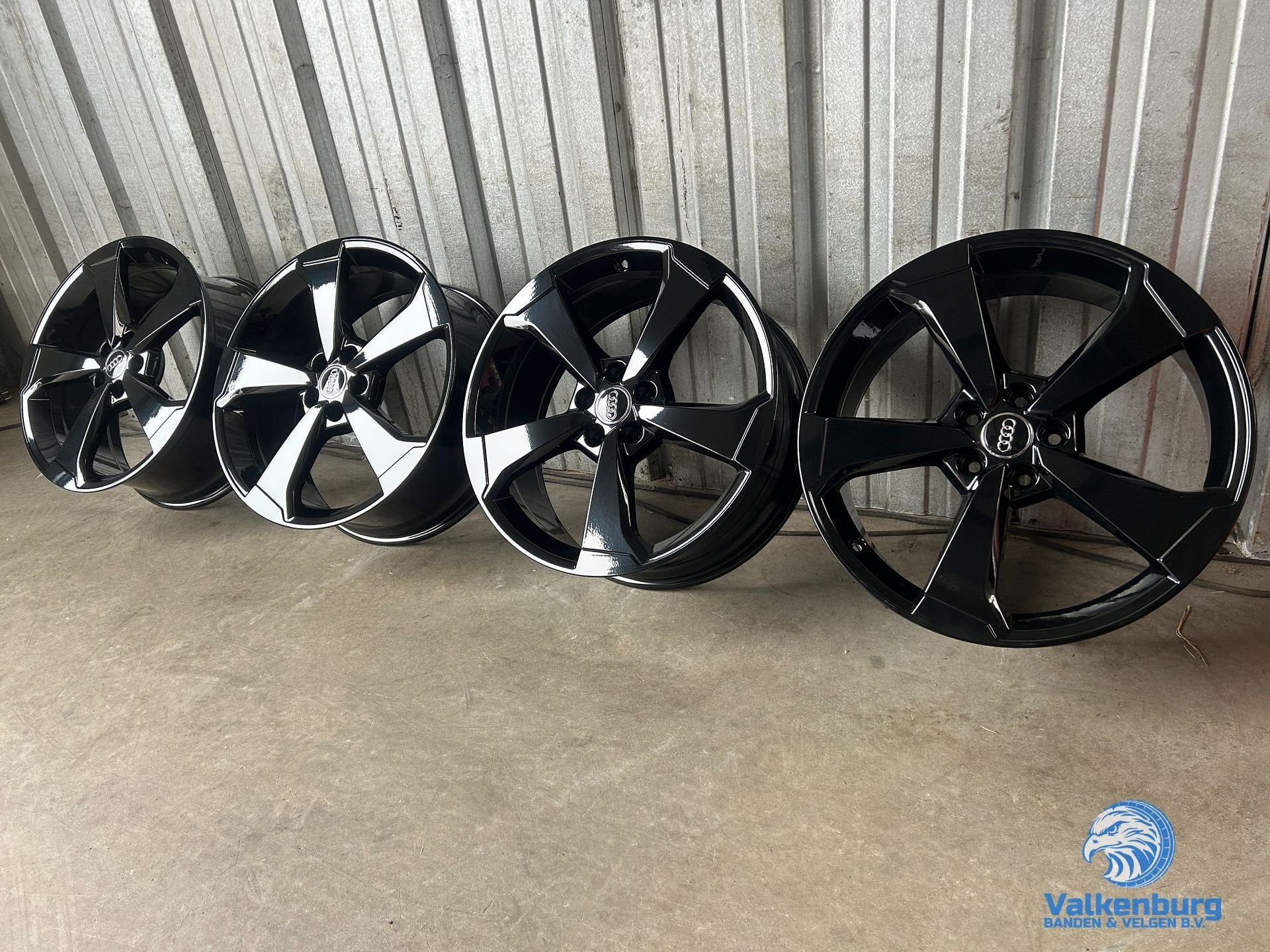 Originele Audi Sport Rotor 20 inch zwarte velgen 5x112, Auto-onderdelen, Gebruikt, Velg(en), -, -