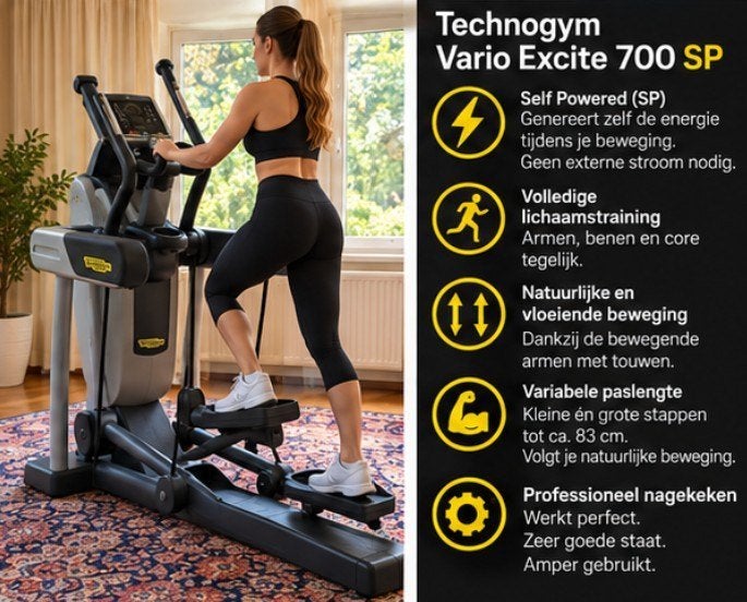 Technogym Vario Excite 700 SP professionnel crosstrainer, Sports & Fitness, Enlèvement, Comme neuf, Bras, Vélo elliptique